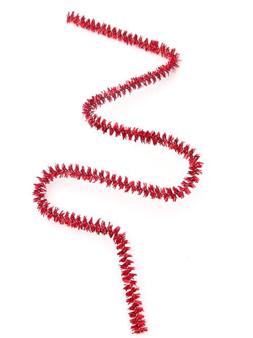 Телена Пръчка Ламе Червена 30см 10броя