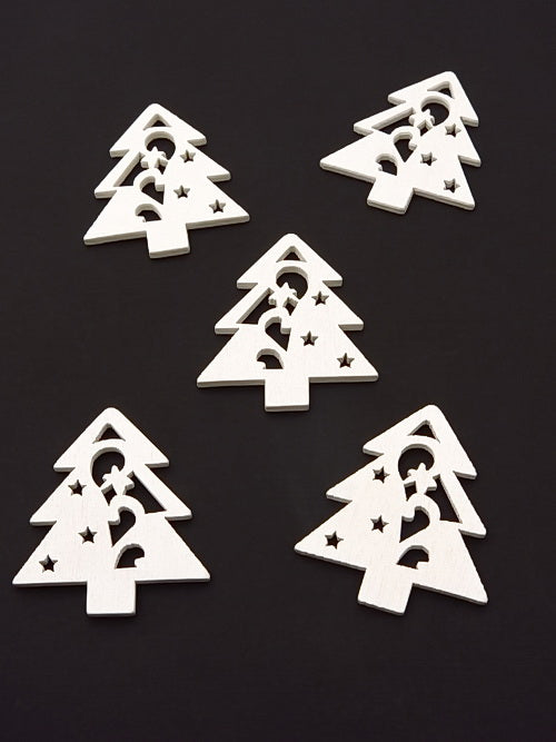 Коледна Елха Бяла 10броя