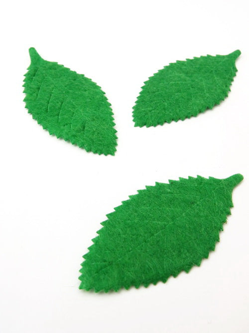 Листа Филц 52х28х1мм Зелени 30броя