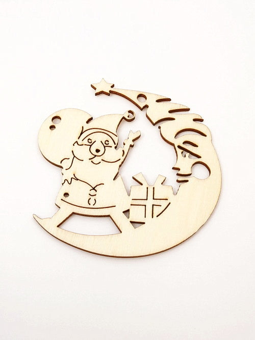 Коледна Фигурка Дървена 5броя