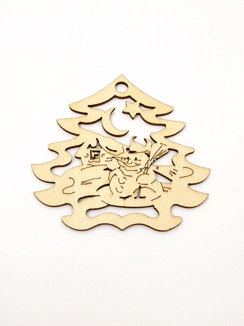 Коледна Фигурка Дървена 5броя