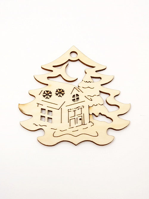 Коледна Фигурка Дървена 5броя