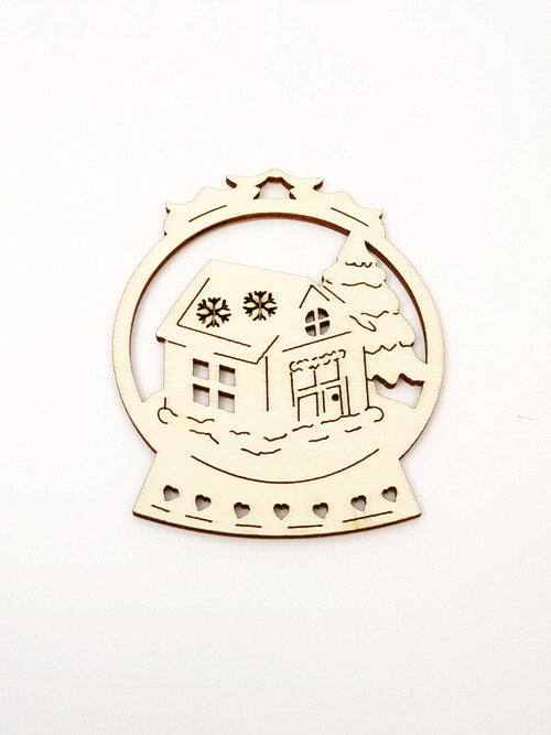 Коледна Фигурка Дървена 5броя