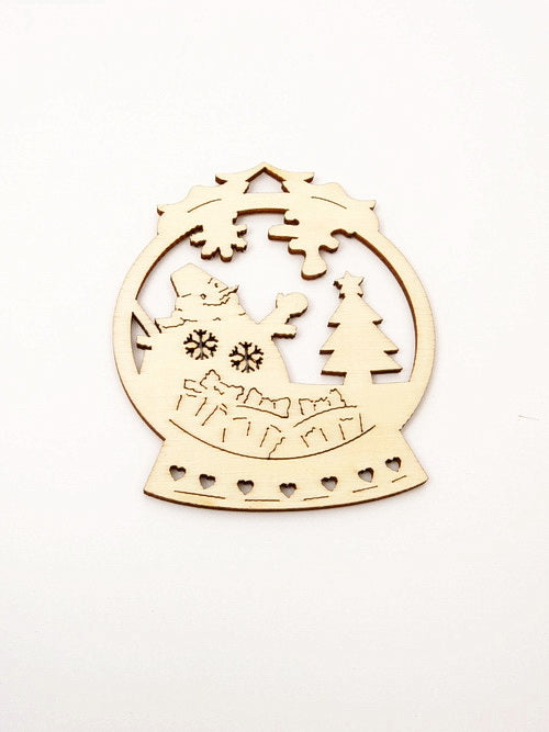 Коледна Фигурка Дървена 5броя