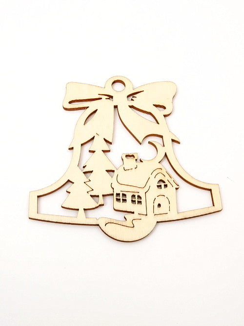 Коледна Фигурка Дървена 5броя