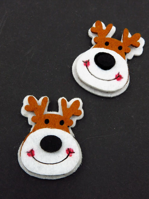 Коледен Елен Филц 38х28мм 10броя