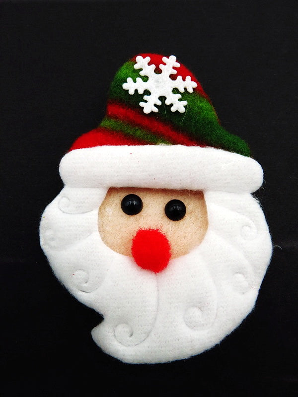 Дядо Коледа 85х63мм текстил мек 5броя