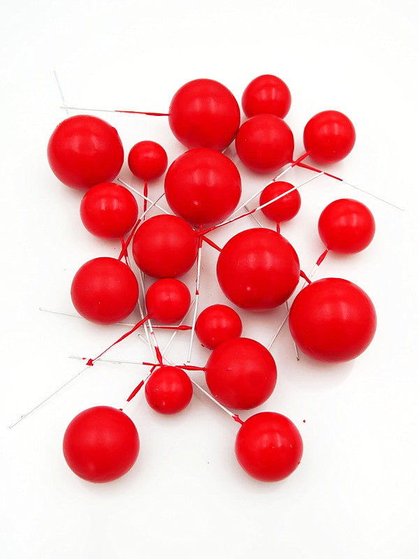 Топчета Стиропор на тел 2, 2.5, 3, 4см Микс Червени