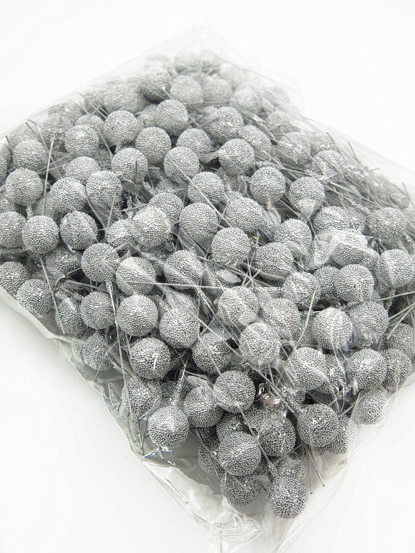 Топчета Стиропор на тел Сребристи 12х65мм 40броя