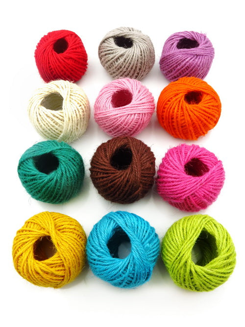 Конопено Въже - 100%юта ~2.5мм микс 12броя