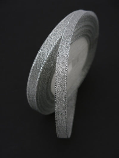 Лента Органза 10мм Сребро ~22метра