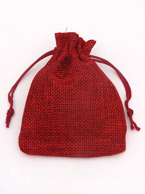 Торбичка от Зебло тъмно червена 9x12см 5броя