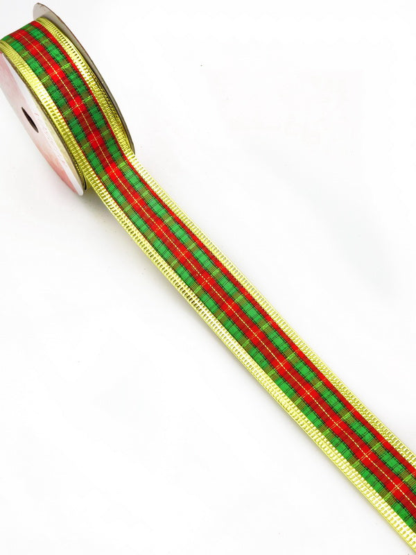 Лента Текстил със щампа КОЛЕДА 25мм ~2.70метра