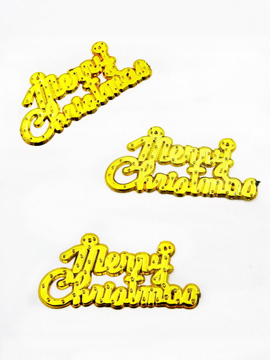 Пластмасова Фигурка -Merry Christmas- Златно 50броя