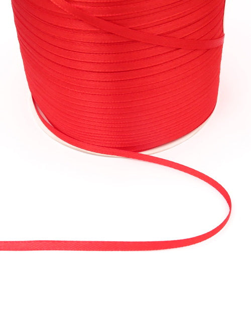Лента Сатен 3мм Червена 20метра