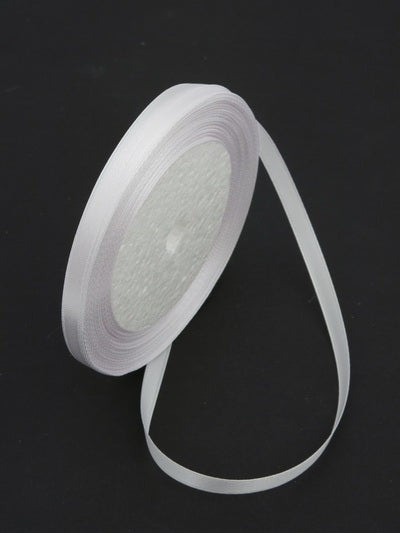 Лента Сатен 6мм Бяла ~22метра