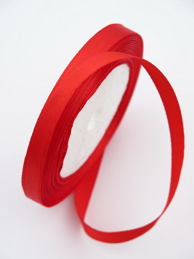 Лента Сатен 10мм Червена ~22метра