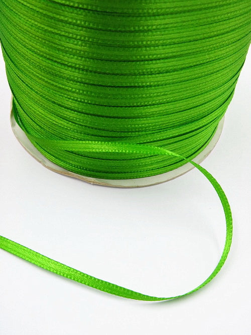 Лента Сатен 3мм Зелена 20метра
