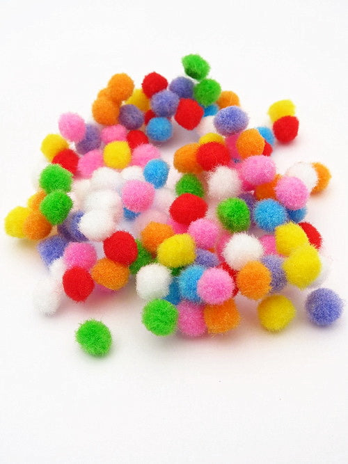 Помпон 8мм МИКС 100броя
