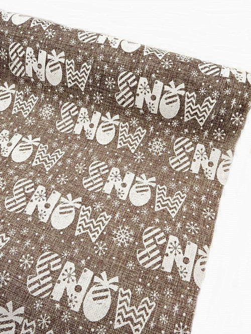 Лента Текстил с щампа КОЛЕДА 48см 4.50метра