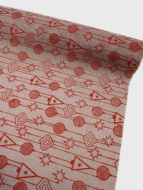 Лента Текстил с щампа КОЛЕДА 48см 4.50метра