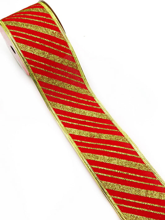 Лента Текстил със щампа КОЛЕДА 63мм ~2.70метра